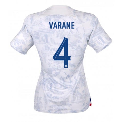 Fotbalové Dres Francie Raphael Varane #4 Dámské Venkovní MS 2022 Krátký Rukáv